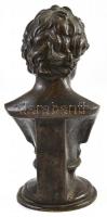 Johann Wolfgang von Goethe mellszobra, büsztje. Bronz. XIX: sz. vége. Jelzés nélkül. 16 cm