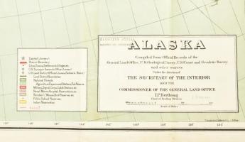 cca 1900 Alaszka térkép, összeállította és rajzolta Daniel O'Hare, Andrew B. Graham Co., Lithog...