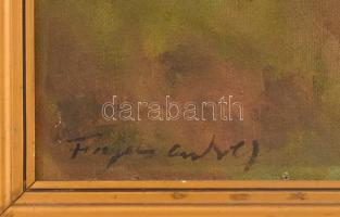 Fényes Adolf jelzéssel: Anya gyermekével. Olaj, vászon, faroston. Sérült. Fa keretben. 79x59 cm