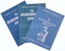 3db-os BÁV numizmatikai aukciós árverési katalógus. Jó állapotban