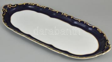 Zsolnay Pompadour I. mintás porcelán süteményes készlet. Kézzel festett, jelzett, hibátlan. Tál mére...