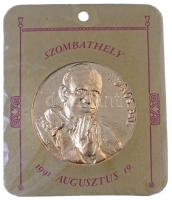 1991. II. János Pál - 1991. augusztus 19. Szombathely aranyozott fém emlékérem papírtokban, bontatlan fóliában (~88mm) T:1