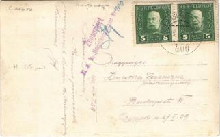 1917 Kotor, Cattaro; Dobrota. Photo Franz Laforest + "K.U.K. HAUPTFELDPOSTAMT 400"