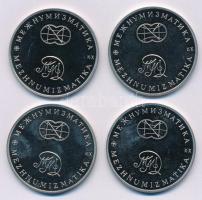 Oroszország 1991. Alaszka orosz gyarmatosításának emlékére kiadott fém emlékérmek (4xklf) T:PP ujjle...