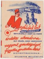 1940. Jobbsors R.t. sorsjegyárusltó cég játékterve, rendelőlapja és 4db sorsjegye ívben T:I