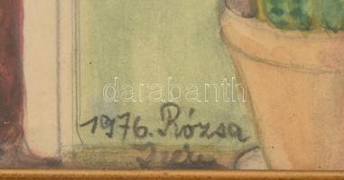 HRI és Rózsa Irén jelzéssel, 2 db mű: Halbrohr Gábor lakásának enteriőrje. Vegyes technika, papír. Ü...