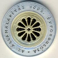 1999. 3000Ft Ag "Államalapítás 1000. évfordulója" T:PP Csak 5000db! Tanúsítvánnyal!