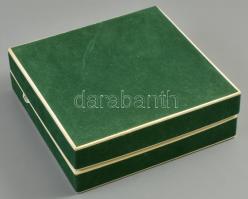 Herendi zöld Apponyi mintás fonott kosárka. Kézzel festett, jelzett, hibátlan, díszdobozzal d: 11,5 ...