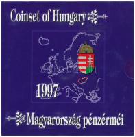 1997. 50f-200Ft (10xklf) HIÁNYOS forgalmi sor, benne 200Ft Ag "Deák", karton díszcsomagolásban T:BU  Adamo FO30