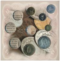 1997. 50f-200Ft (6xklf) HIÁNYOS forgalmi sor, benne 200Ft Ag "Deák" + 1998. 100Ft alpakka ...