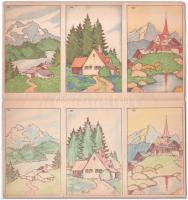 Svájci művész képeslapfüzet 24 képeslappal / Swiss art postcard booklet woth 24 postcards