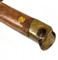 Bajonett, jelzés nélkül. Lakkozott markolattal. 37 cm