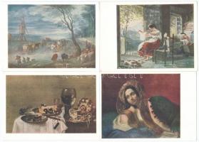 50 db MODERN szovjet festmény repro motívum képeslap / 50 modern Soviet repro motive postcards: pain...