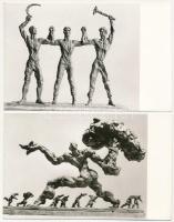 20 db MODERN magyar motívum képeslap (Képzőművészeti Alap Kiadóvállalat): Farkas Aladár szobrai / 20 modern Hungarian motive postcards: sculptures by Aladár Farkas