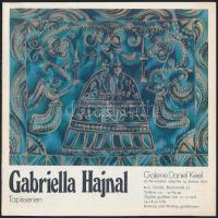1970-1973 Hajnal Gabriella képzőművész, iparművész 3 db kiállítási katalógusa, egyik a művész által dedikált.
