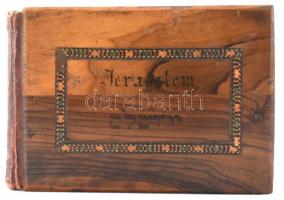 cca 1890 Blumen vom Heiligen Lande. A Szentföld képei és virágai, fa-borítású füzet szárított virágo...