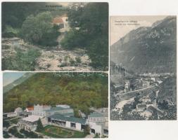 Herkulesfürdő, Baile Herculane - 3 db régi képeslap / 3 pre-1945 postcards