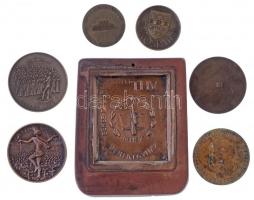 Vegyes 7db-os emlékérem és plakett tétel, közte "Delta Kereskedelmi Vállalat", "Orszá...