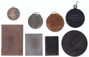 8db-os vegyes díjérem tétel, közte 1940. "Magyar Ökölvívó Szövetség - 1940.X.5." ezüstözöt...