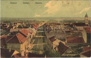 Zimony, Semlin, Zemun; látkép, Szerb kávéház / general view, Serbian café (fl)