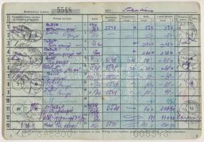 Budapest 1938-1943. "Magyar Királyi Postatakarékpénztár" betétkönyv, több kitöltött oldall...