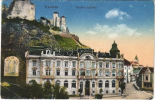 Trencsén, Trencín; Erzsébet szálloda. Vasúti levelezőlapárusítás 31. 1917. / hotel (EB)