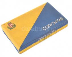 Coronitas cigaretta papírdoboza, benne néhány cigarettával