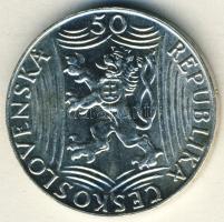 Csehszlovákia 1949. 50K Ag "Sztálin-70. születésnap" T:1-/2+