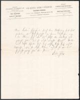 cca 1900 Kis-Sebesi Gránit Kőbányák Rt. fejléces levélpapírjára írt levél