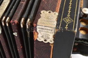 Gebrüder Ludwig - Reményi Mihály akkordeon, tangóharmonika. XX. sz. eleje.  Jelzett, működőképes, dí...