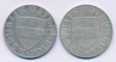 Ausztria 1957-1958. 10Sch Ag (2x) T:2-
Austria 1957-1958. 10 Schilling Ag (2x) C:VF 
Krause KM#288...