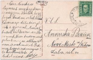 1927 Csaca, Cadca; Masarykova ulica / Masaryk utca, I. Stetina üzlete. Arthur Steiner kiadása / stre...