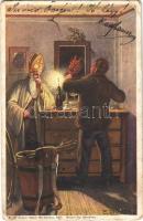 1901 Krampus with Saint Nicholas. Rafael Neuber S. 45. s: E. Döcker jun. (EB)