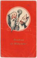 1951 Pozdrav od Mikuláse! / Saint Nicholas with Krampus, humour (fa)