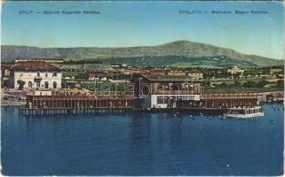 Split, Spalato; Bacvice Kupaliste Koscina / Botticelle, Bagno Koscina / strand, fürdőzők / beach, bathers (fl)