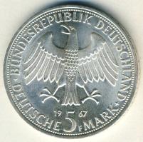 NSZK 1967. 5M Ag "Humboldt" T:BU