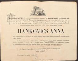 1846-1915 8 db halotti értesítő. Kolozsvár, Szamosújvár Nagybikal, Arad, Nagyvárad