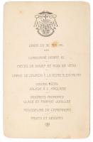 cca 1890-1915 Nagyváradi estélyi meghívók helyi gyógyszerész részére Rimler Károly polgármester, gr ...