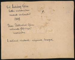 1901 gróf Andrássy Géza (1856-1938) vadászata a Betléri Kratki erdőben. Fotók a vadászó társaságról,...