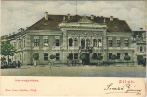 1902 Zilah, Zalau; vármegyeház. Seres Samu kiadása / county hall