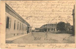 1905 Pitomacsa, Pitomaca; Fő tér, szálloda, üzlet / Glavni trg / main square, hotel, shop