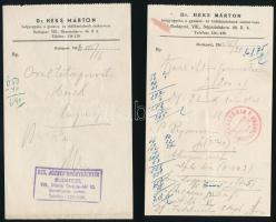 "Csillag" gyógyszertár Budapest VIII. receptboríték receptekkel