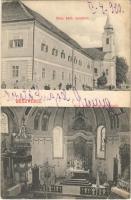 1910 Beszterce, Bistritz, Bistrita; Római katolikus templom és belseje. Bartha Mária kiadása / church interior (EK)