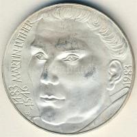 NSZK 1983. "Martin Luther" Ag emlékérem 35,2g T:1