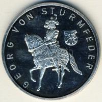 Liechtenstein DN "Vár-Georg von Sturmfeder" Ag emlékérem 19,2g T:exPP