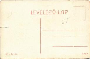 Petrozsény, Petrosani; Fő tér, Herman Béla üzlete, sütöde. W.L. Bp. 1679. / main square, shops, bake...