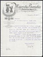 1931 Nyíregyháza, Májerszky Barnabás Gépgyára fejléces levélpapírra írt levél