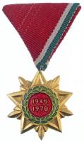 1970. Felszabadulási Jubileumi Emlékérem aranyozott, zománcozott Br kitüntetés mellszalagon T:2 Hungary 1970. Liberation Jubilee Medal golded, enamelled Br decoration, with ribbon C:XF NMK 712.