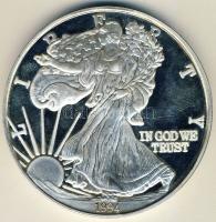USA 1994. 1 Pound Troy Ag "Liberty" (375,4g!) T:exPP R!