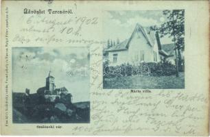 1902 Tarcsa, Tatzmannsdorf; Szalónoki vár (Városszalónak), Mária villa. Salgó Péter amateur felvétele / Stadtschlaining castle, villa